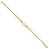 14K Polished Cut-out Heart 18x5mm Plate 6 inch Baby/Child ID Bracelet